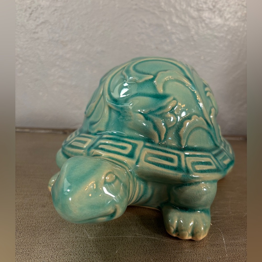 Vintage Ceramic Turtle Statue
